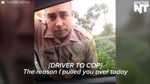 This woman thought a cop was driving too fast, so she pulled him over
