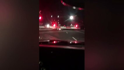 Watch moment foolish motorist appears to play chicken with approaching train in shock video