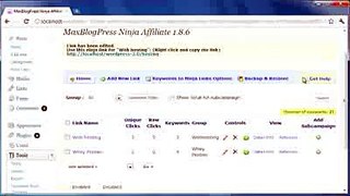 MaxBlogPress Ninja Affiliate Wordpress Affiliate Link Management Plugin 158