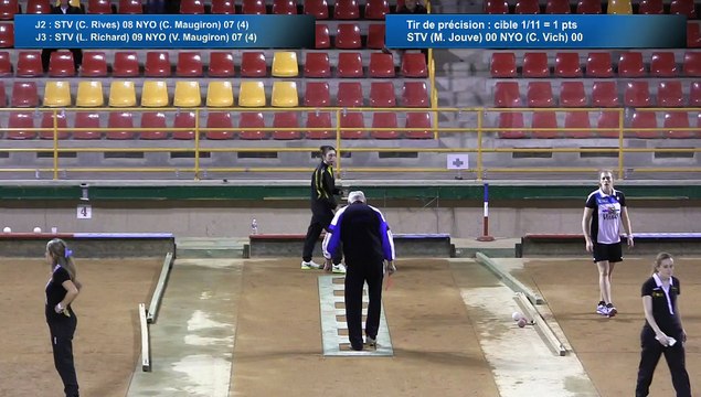 Tir de précision, second tour, Club Elite Féminin, J8, Saint-Vulbas contre Nyons, Sport Boules, saison 2015-2016