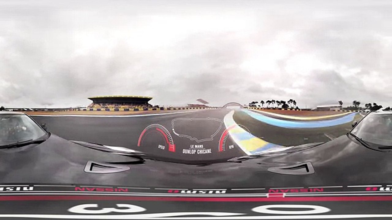 INCREDIBLE 360 DEGREE VIDEO! GT-R Drives First EVER 360 VR lap of #LeMans #GTR #NISMO