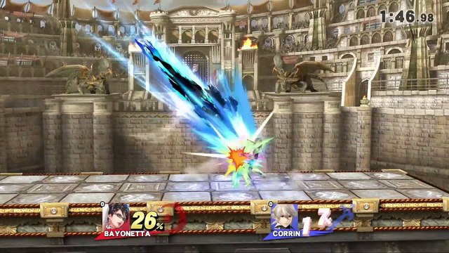 Super Smash Bros. - Bayonetta Corrin Battle Video - 1on1 Coliseum