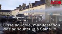 Crise agricole, manifestation des agriculteurs à Saint-Lô