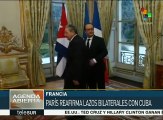 Francois Hollande afirma que es momento de terminar el bloqueo a Cuba
