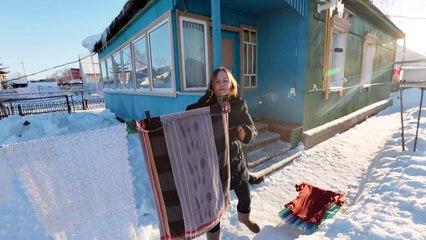 Faire sécher son linge en Sibérie