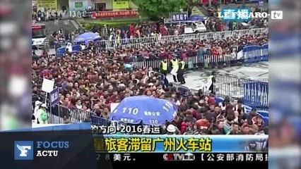 Chines : près de 100 000 voyageurs bloqués en gare de Canton
