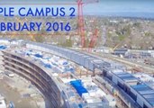 Drone Captures Ongoing Construction at New Apple Campus
