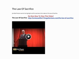 Reviews Of The 11 Forgotten Laws | The Law Of Sacrifice