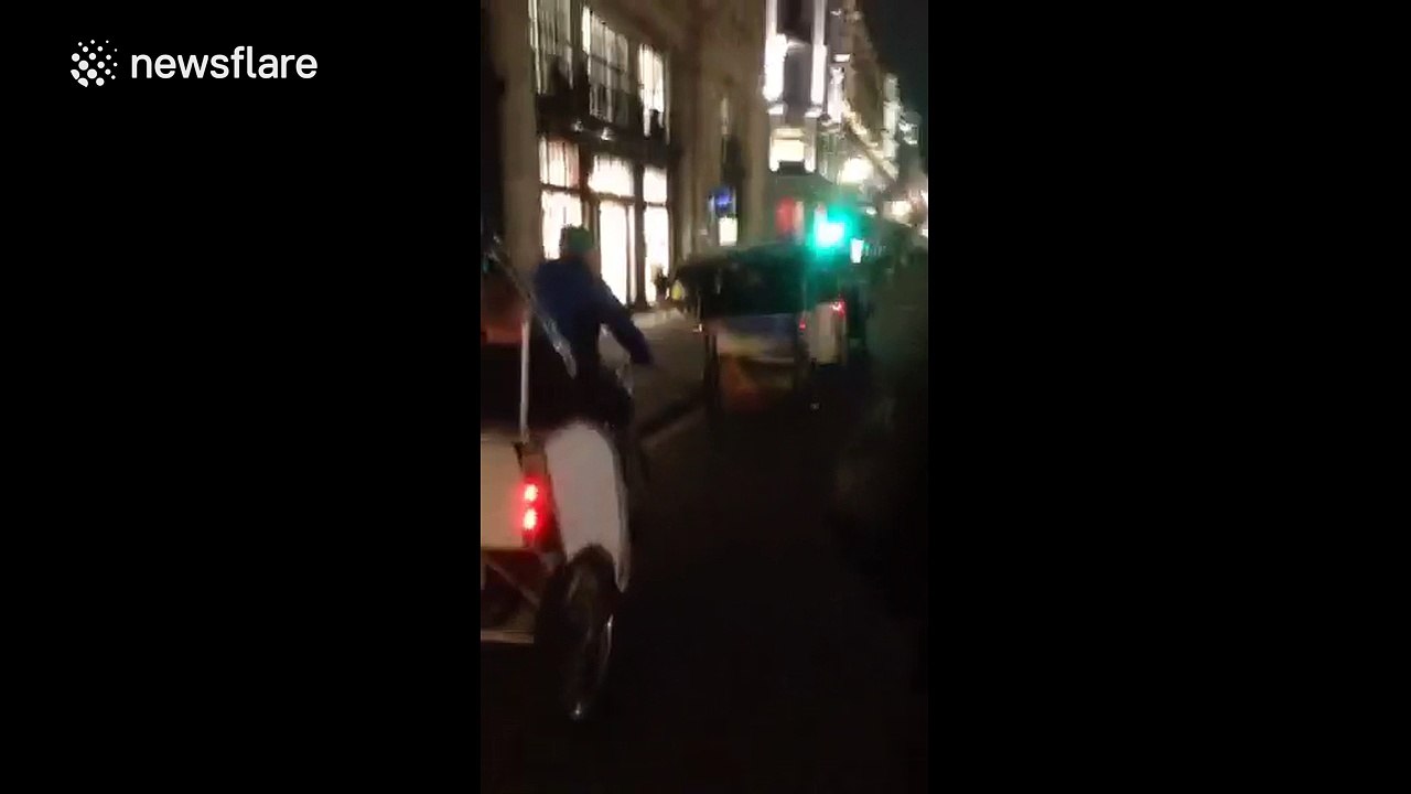 Speeding around London on rickshaws
