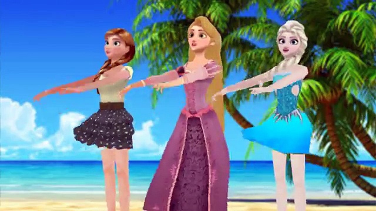 Elsa de Frozen y Princesas bailando