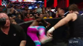 ---Roman Reigns Dean Ambrose vs. The New Day Brock Lesner Attack Dean Ambrose