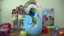 My little pony super giant surprise egg worlds biggest kinder egg play doh
