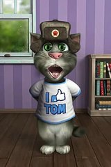 прикол кот том и песня типа - Санта Лючия