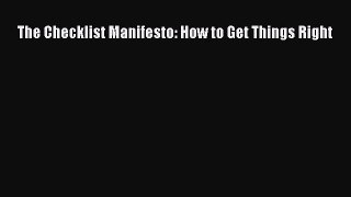 The Checklist Manifesto: How to Get Things Right  Free Books