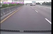 Car slams into Bus and takes it down