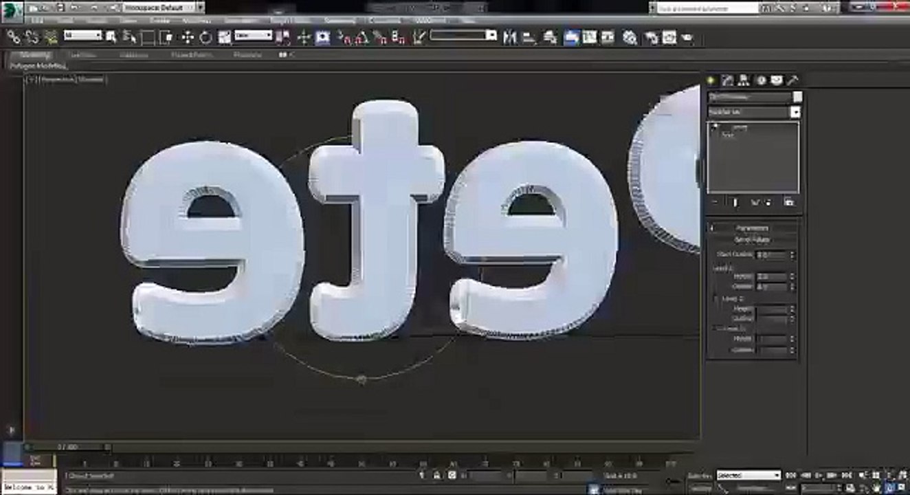 Tutorial 3ds Max Basic 3d Text Clip4-15