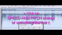 Jooonix Tutorial || Wavepad Sound Editor Tutorial - How To Pitch  Speed A Song. [3/9/10]