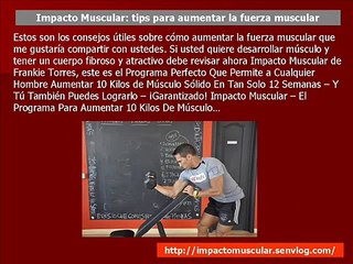 Impacto muscular en pdf: aumentar músculo