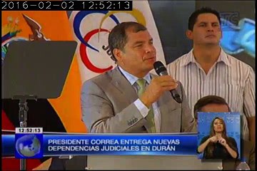 Presidente Correa entrega nuevas dependencias judiciales en Durán