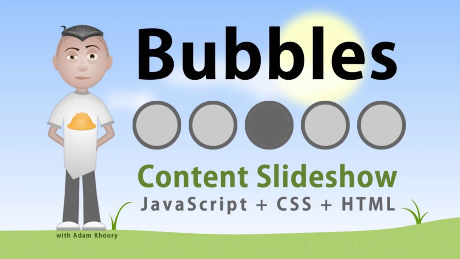 Bubbles Content Slideshow Application JavaScript CSS HTML
