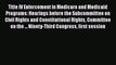 Title IV Enforcement in Medicare and Medicaid Programs: Hearings before the Subcommittee on