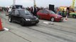 Ford Fiesta RS Turbo Vs. Honda Civic 1.4 Turbo Drag Race