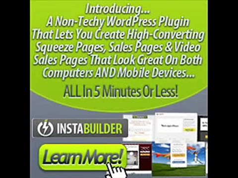 InstaBuilder Wordpress Plugin review | instabuilder squeeze page