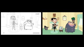 Mr. Bean - From Original Drawings to Animation: Fish Sitting