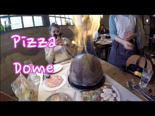 Flaming Pizza Dome in Gangnam Seoul