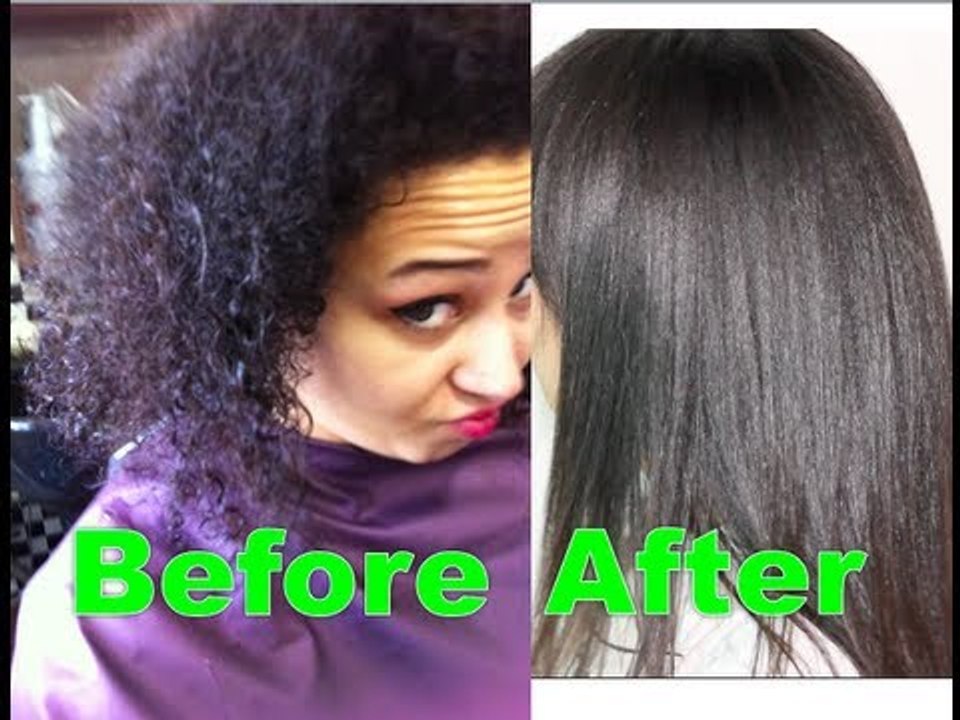 Straight to curly outlet perm before and after