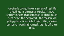 going postal meaning and pronunciation