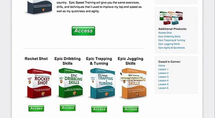 Epic Soccer Training Review: Logging in to Epic Soccer Training