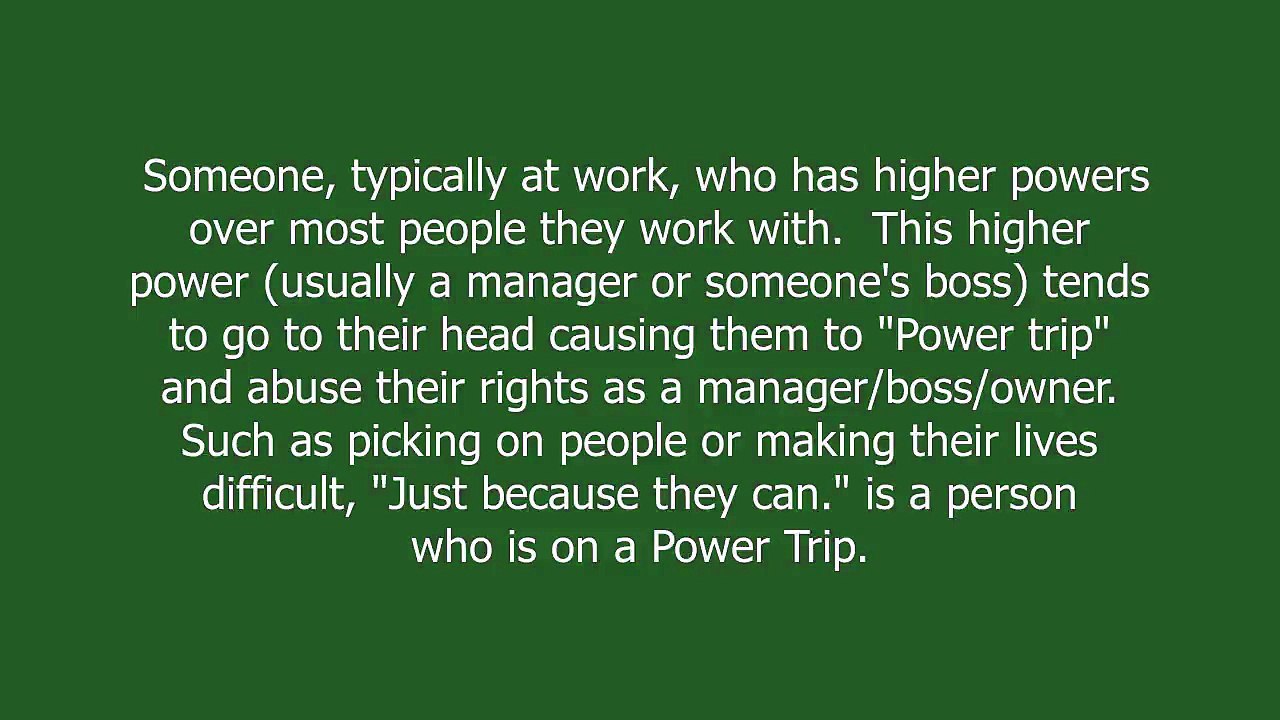 power trip meaning words