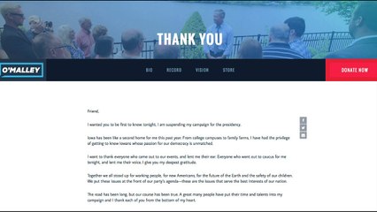 Martin O'Malley ends White House bid