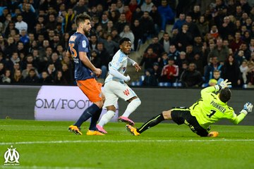 Montpellier 0-1 OM : le but de GK Nkoudou (68e)