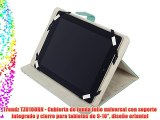 Trendz TZU10ORN - Cubierta de funda folio universal con soporte integrado y cierre para tabletas