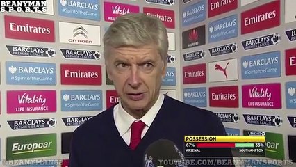 Arsenal 0-0 Southampton - Arsene Wenger Post Match Interview - Feels 'Guilty' After Draw -