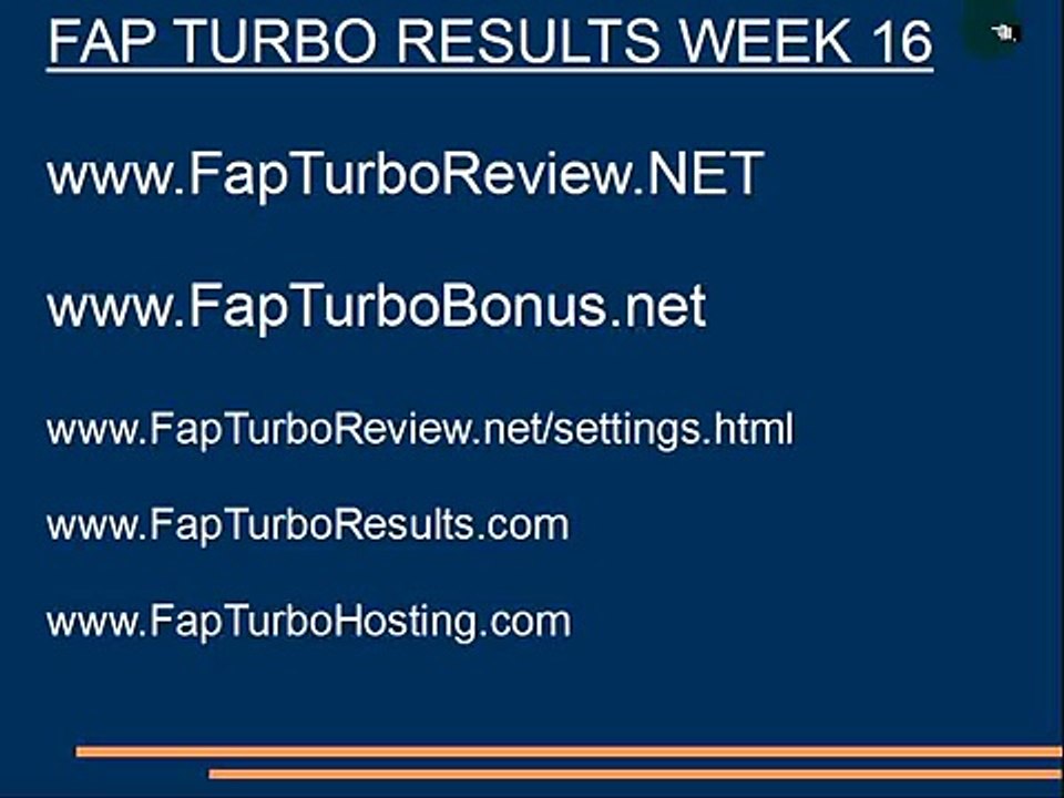 Fap Turbo Results Week 16