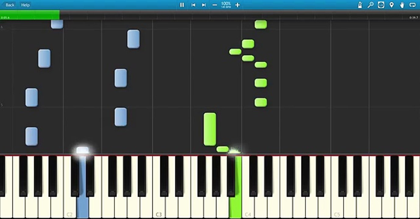 Market Theme Piano Tutorial - The legend of Zelda: Ocarina of Time - Synthesia