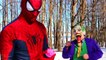 Spiderman & Frozen Elsa vs Joker ! Elsa Kisses Spiderman in Real Life - Fun Superhero Movie!