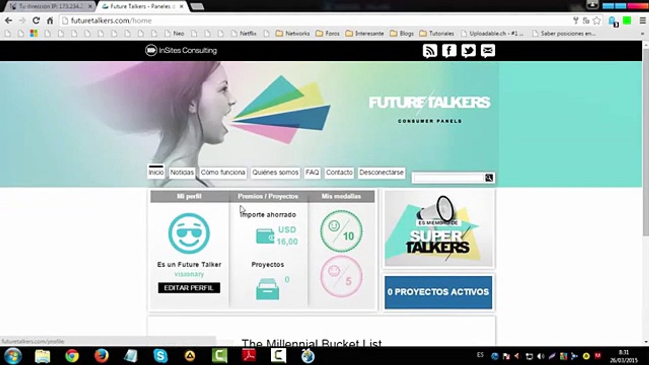 Future Talkers | Comprobante de pago 2015 | Gana dinero con encuestas