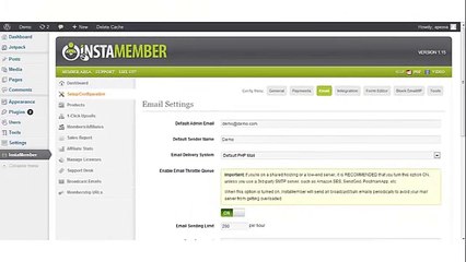 InstaMember | Email Options