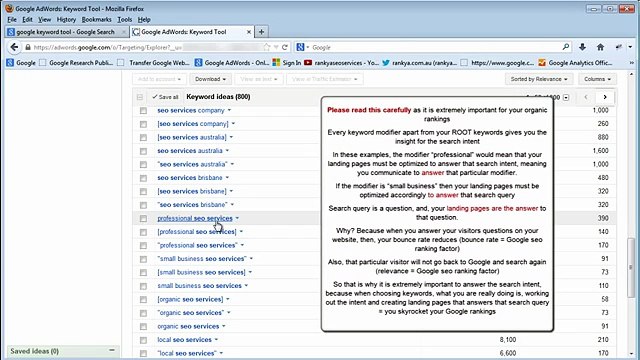 How to Use Google Keyword Tool for SEO : Keyword Elite 2.0