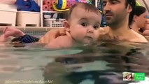 Pranks on Girls - Kids Swim in The Pool and Beach - Baby Swimming Underwater