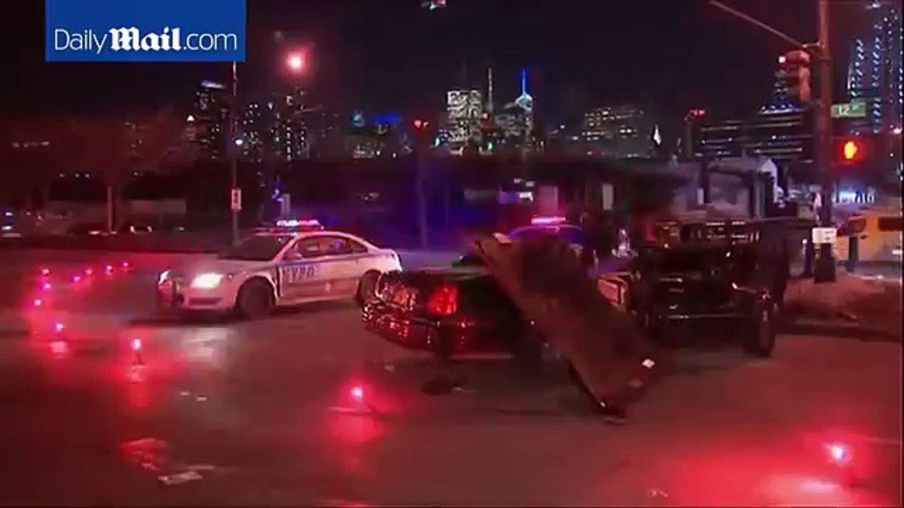 Traffic accident horrific car in New York car crash
