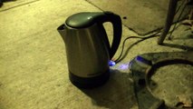 WHAT NOT TO DO with an electric kettle! - Turn it on without any water inside it and see what happens...