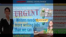 Real Writing Jobs.Writers needed worldwide. Limited positions