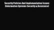 (PDF Download) Security Policies And Implementation Issues (Information Systems Security &