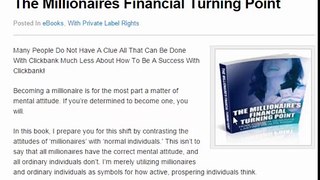 The Millionaires Financial Turning Point W/ Private Label Rights PLR