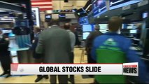 Stocks on Wall Street, Europe tumble on sliding oil prices